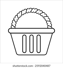 Basket vector icon, buyer sign isolated on vector icon on white background. vector icon Online shop or e-shop concept. Flat design style