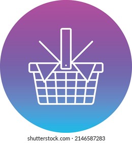 Icono vectorial de la cesta. Se puede usar para imprimir, móviles y aplicaciones web.