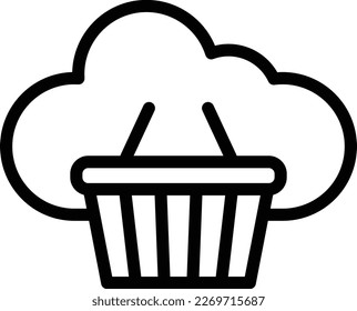 Ilustración de diseño de iconos vectores de cesta