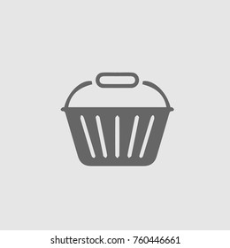 Basket vector icon eps 10. Shopping store symbol. Simple isolated pictogram.