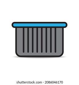 Basket vector icon. Garbage sign or symbol vector illustration.