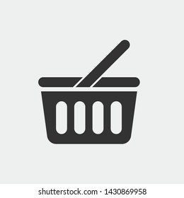 Basket vector icon illustration sign 