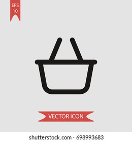 Basket vector icon, illustration symbol
