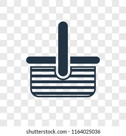 Basket vector icon isolated on transparent background, Basket logo concept