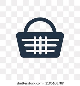 Basket vector icon isolated on transparent background, Basket transparency concept can be used web and mobile