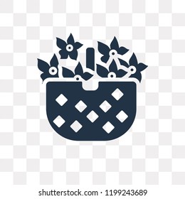 Basket vector icon isolated on transparent background, Basket transparency concept can be used web and mobile