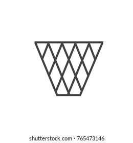 Basket vector icon isolated on white background