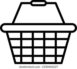 Basket Vector Icon Line Style