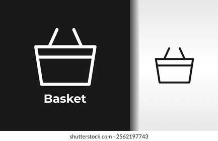 Basket Vector, Icon Or Logo Sign Isolated Symbol Illustration