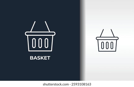 Basket Vector, Icon Or Logo Sign Isolated Symbol Illustration