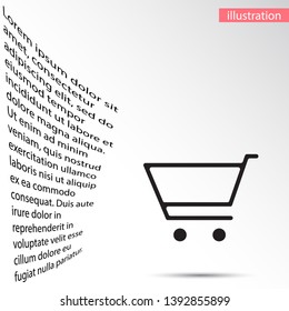 Basket vector icon . Lorem Ipsum Illustration design