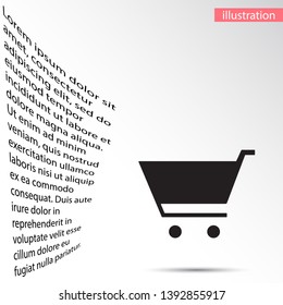 Basket vector icon . Lorem Ipsum Illustration design