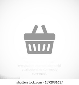 Basket   vector icon , lorem ipsum Flat design