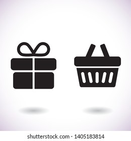 Basket   vector icon , lorem ipsum Flat design