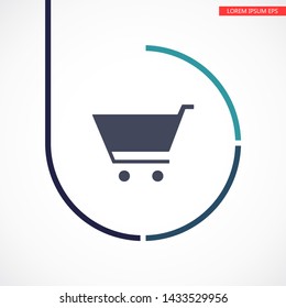 Basket vector icon . Lorem Ipsum Illustration design