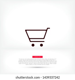 Basket vector icon . Lorem Ipsum Illustration design