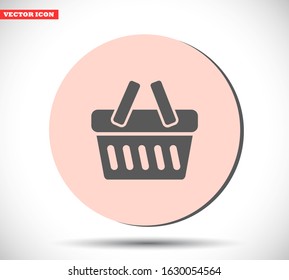 Basket vector icon , lorem ipsum Flat design