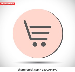 Basket vector icon , lorem ipsum Flat design