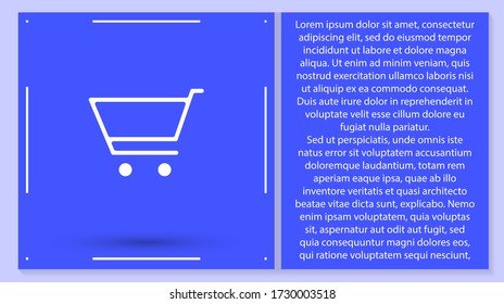 Basket vector icon . Lorem Ipsum Illustration design