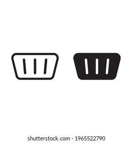basket vector icon on white background