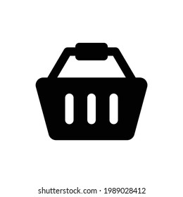 Icono vectorial de la cesta. Concepto de compras