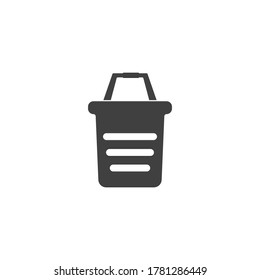 Basket vector icon, Shopping Sign Online shop or e-shop concept