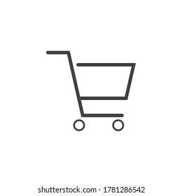 Basket vector icon, Shopping Sign Online shop or e-shop concept