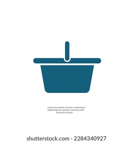Icono vectorial de canasta, Signo de compra aislado en fondo blanco. 