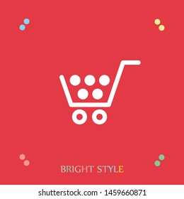 A basket vector icon. The symbol of shopping and a payment. A commercy symbol. The sign of a basket.