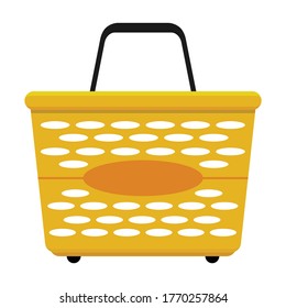 Basket vector icon.Cartoon vector icon isolated on white background basket.