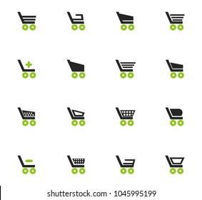 Basket vector icons for user interface design