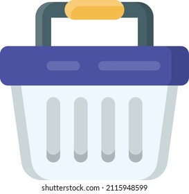 basket Vector illustration on a transparent background.Premium quality symmbols.Vector line flat icon for concept and graphic design.
