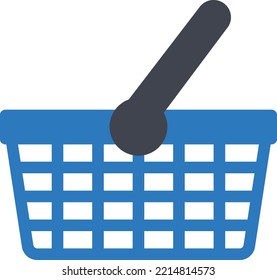 ilustración de vectores de cesta en un fondo transparente. Símbolos de calidad superior. Iconos vectoriales de glifos para diseño de conceptos y gráficos. 

