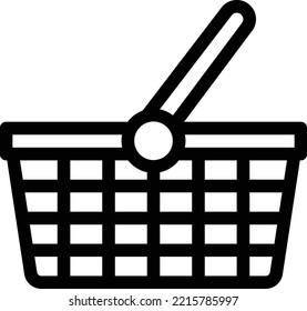basket  Vector illustration on a transparent background. Premium quality symmbols. Thin line vector icons for concept and graphic design. 
