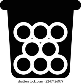 ilustración de vectores de cesta en un fondo transparente. Símbolos de calidad superior. Iconos vectoriales de glifos para diseño de conceptos y gráficos. 
