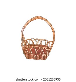basket vector illustration on white background
