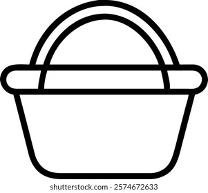 Basket vector line art design illustration with white background