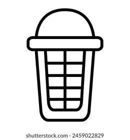 Basket Vector Line Icon Design