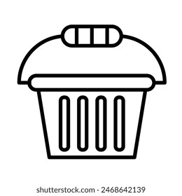 Basket Vector Line Icon Design