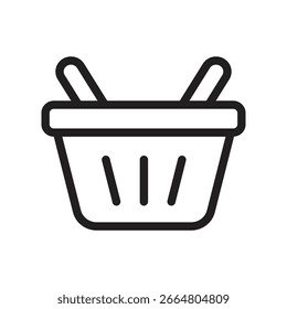 Basket   Vector Outline Icon. EPS 10 File 