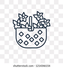 Basket vector outline icon isolated on transparent background, high quality linear Basket transparency concept can be used web and mobile