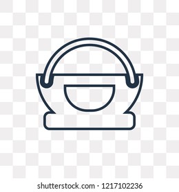 Basket vector outline icon isolated on transparent background, high quality linear Basket transparency concept can be used web and mobile