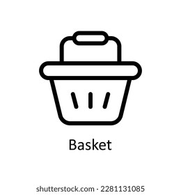 Basket Vector   outline  Icons. Simple stock illustration stock 