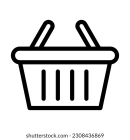 Basket Vector Thick Line Icon For Personal And Commercial Use.
