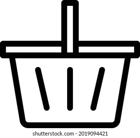 basket vector thin line icon