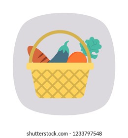 basket   vegetable   eggplant  