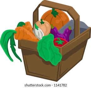 Basket of vegetable/ produce