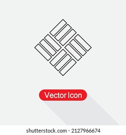 Ilustración vectorial del patrón de la banda de onda de la cesta Eps10