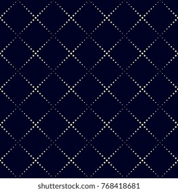 Basket weave diagonal pattern. Simple geometric diamond check all over motif dot line design. Parquet floor print block for cloth fabric, apparel textile, garment. Oriental vector seamless ornament.