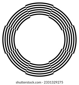 Korbgewebe Muster Rahmen, Spiral Design Grenzmuster, Kopienraum. EPS verfügt über 2 separate Ebenen, die eine einfache Wiederholung ermöglichen. Die Mustertasten werden nahtlos in jede Form gefüllt. Weißer Hintergrund. 